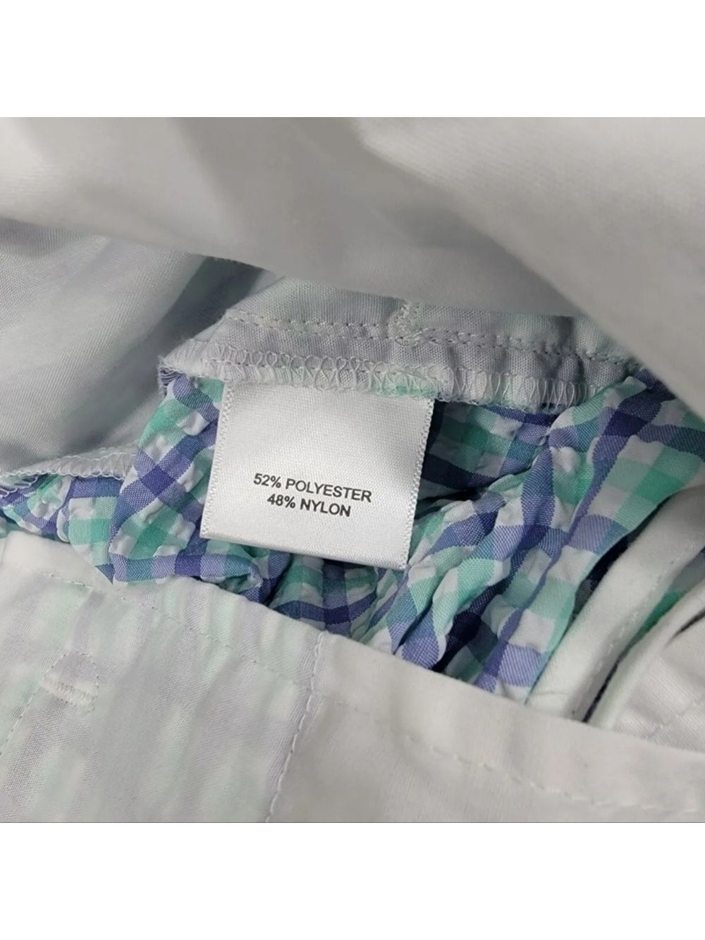 ⛳️ PETER MILLAR FEATHERWEIGHT Golf Shorts Performance Blue Green White Plaid 34 - Picture 2 of 7